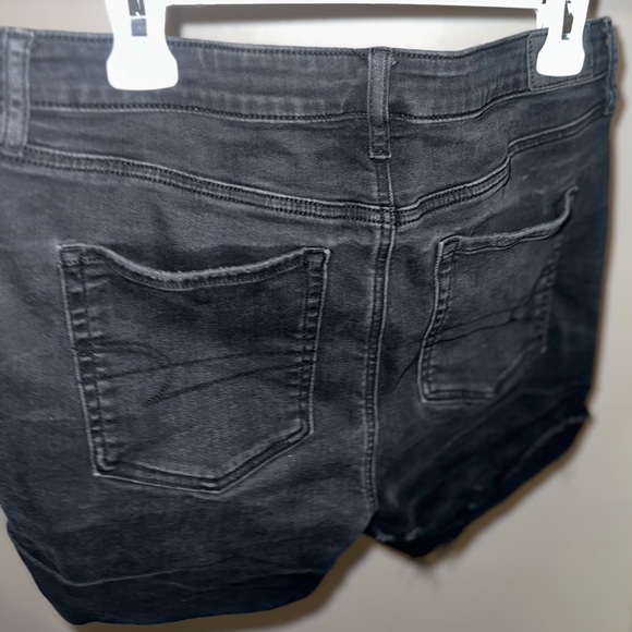 Black Washed Denim Next Level Stretch Shorts - Picture 6 of 9